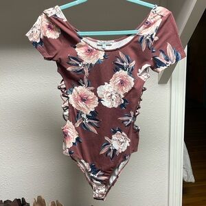 Charlotte Russe Floral Bodysuit